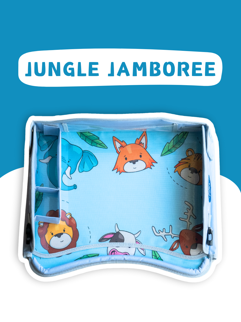 A high quality travel tray useful for keeping kids entertained in car flight etc. Available in playful colorful designs